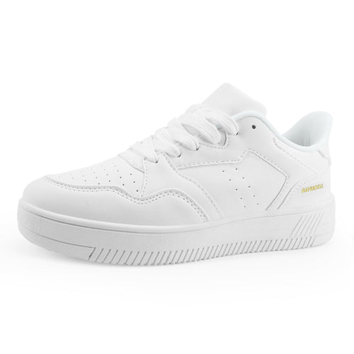 Baymoria White Tennis Shoes Size 8 Fashion Slip On Sneaker Nuveva Breathable Walking Skate Shoes Women Footwear