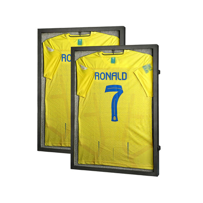 Odjaraye Jersey Frame Display Case 2 Pack – Large Sports Jersey Display Case Lockable Jersey Shadow Box with 98% UV Protection for Football Baseball Basketball Hockey SoccerT-Shirt Black