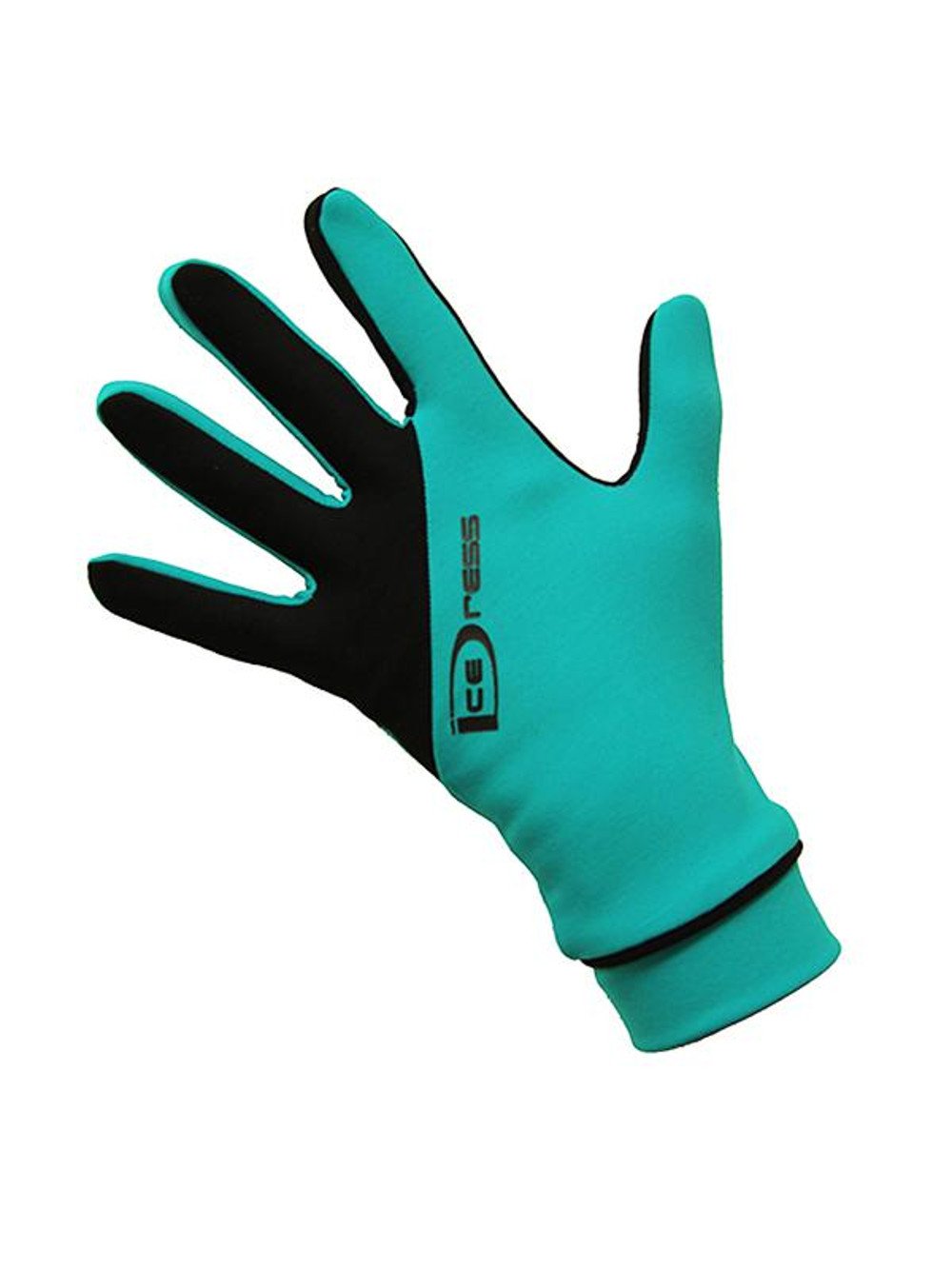 IceDress Two Color Thermal Figure Skating Gloves Sport (Emerald and Black) (CS (7-9)