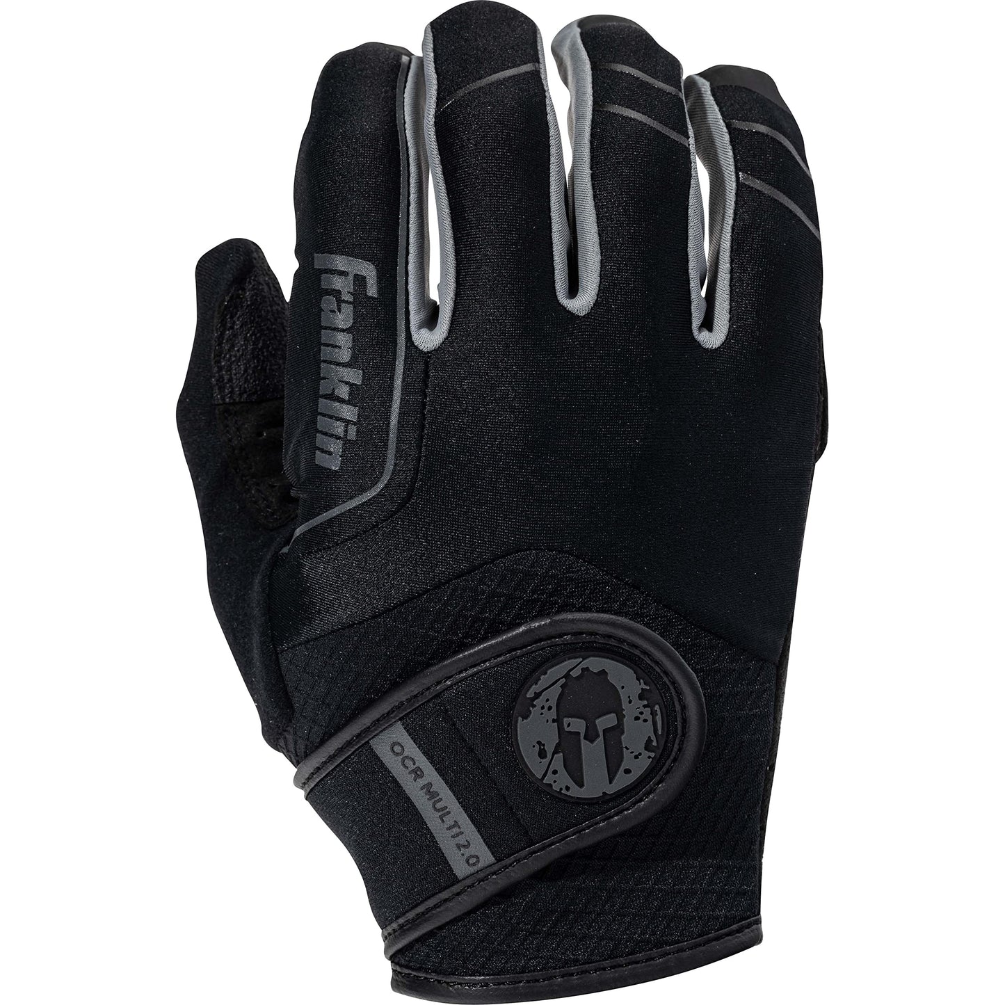 Franklin Sports Spartan Race Gloves - Mens + Womens OCR Obstacle Course Gloves - Pair - Black/Grey - Adult Extra Extra Large - Multi Sport